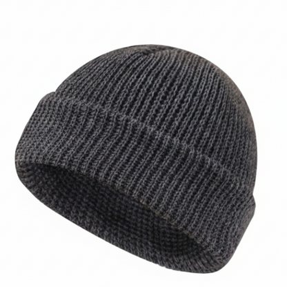 Knitted Beanie — Grey