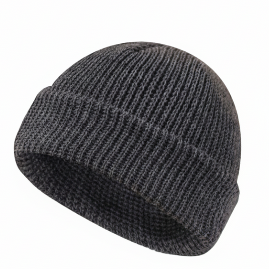 Knitted Beanie — Grey