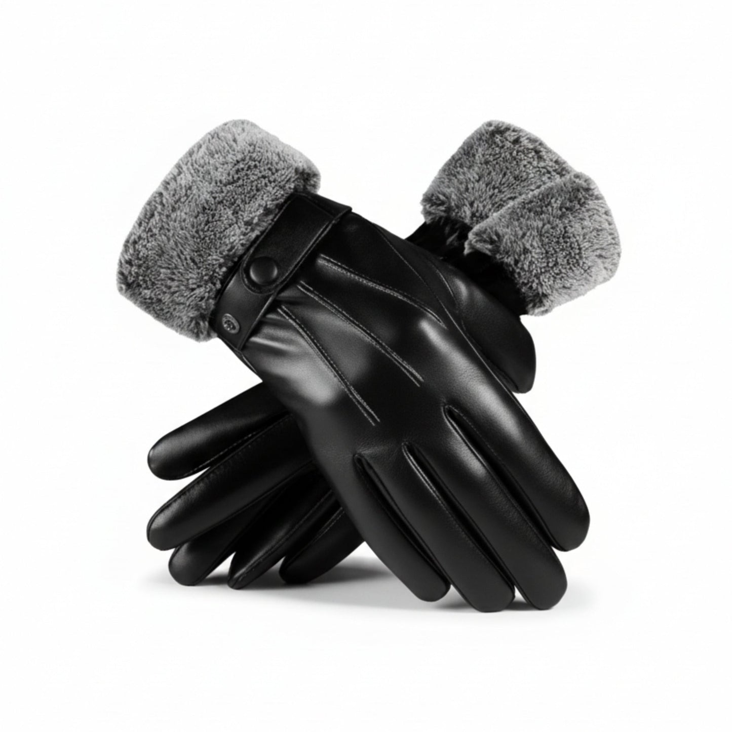 Fur Leather Gloves