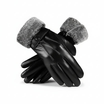 Fur Leather Gloves