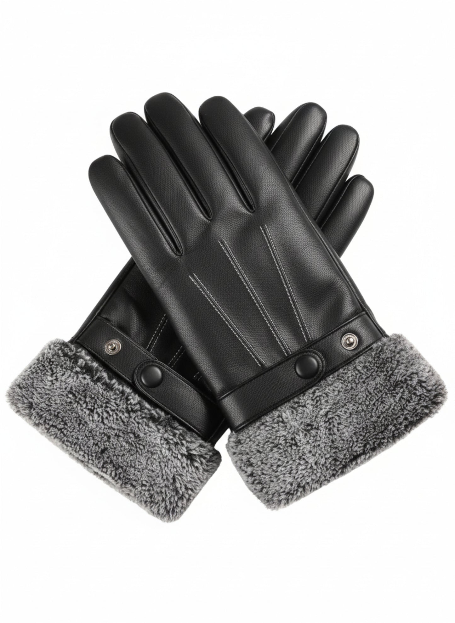 Fur Leather Gloves