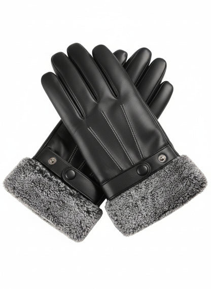 Fur Leather Gloves