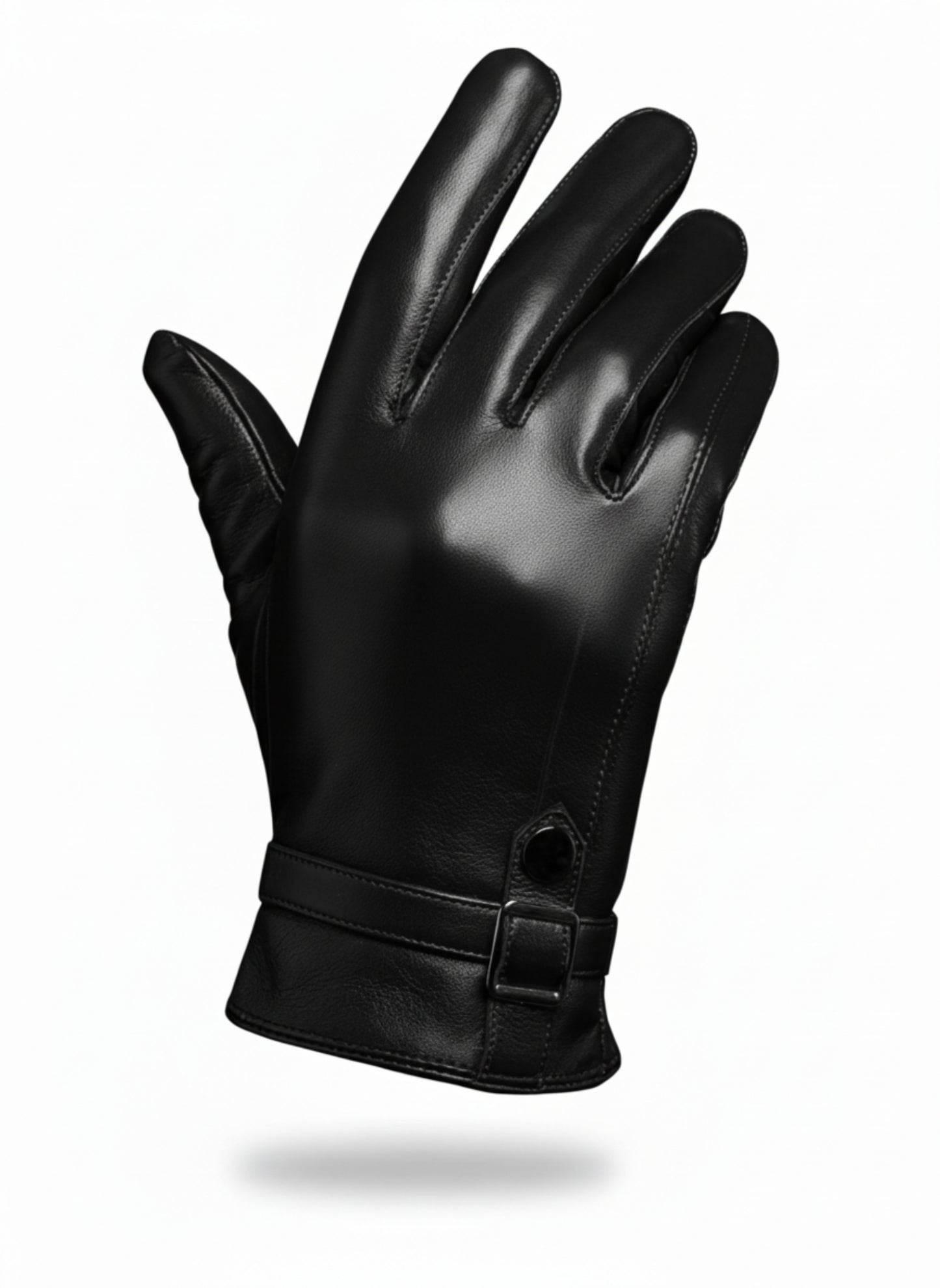 Black Leather Gloves