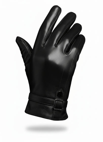 Black Leather Gloves