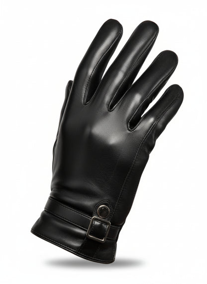 Black Leather Gloves