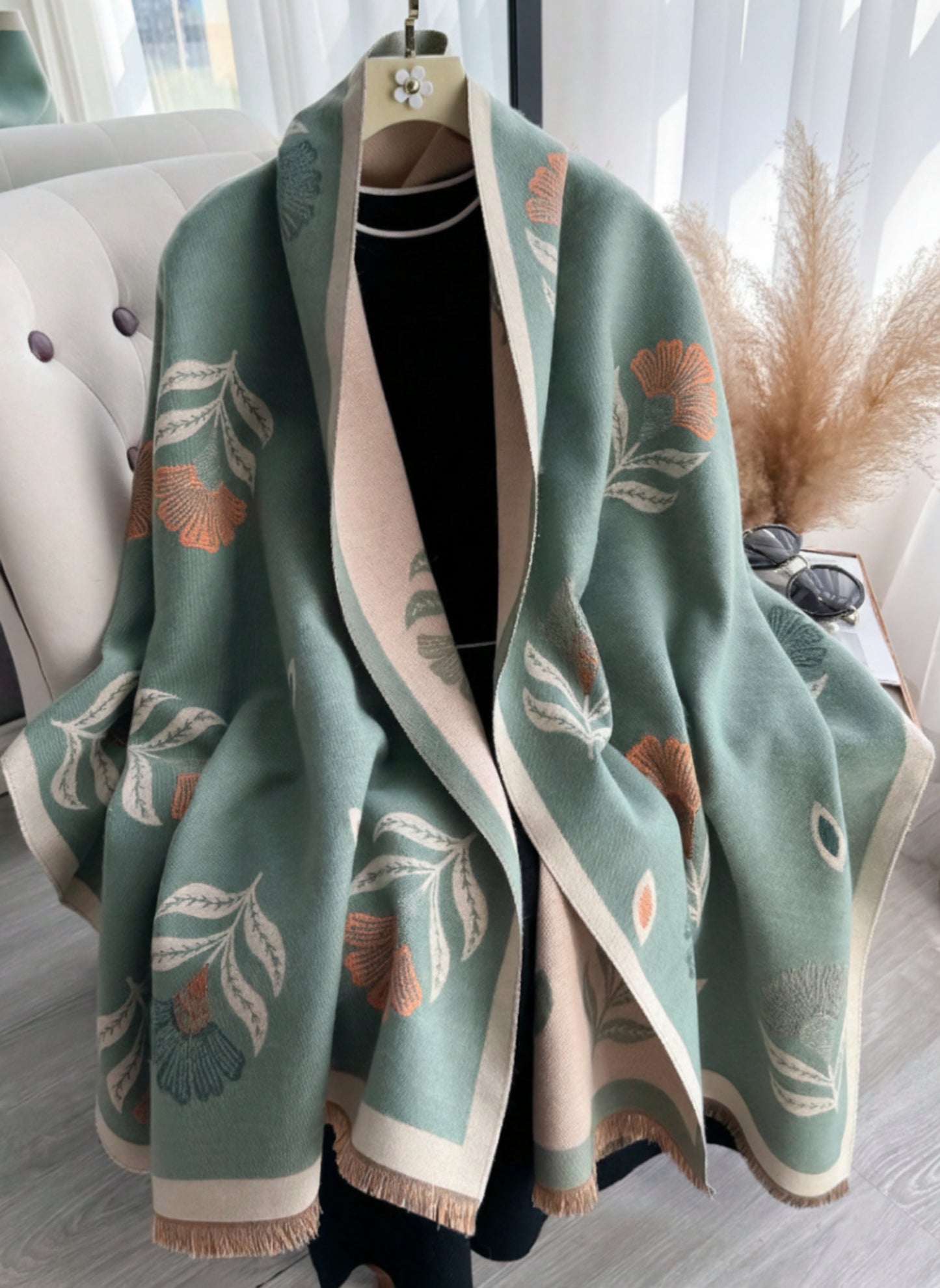 Jacquard Light Green Scarf